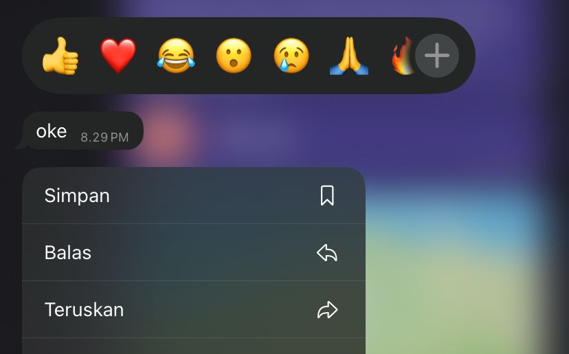 Ilustrasi balasan chat satu kata