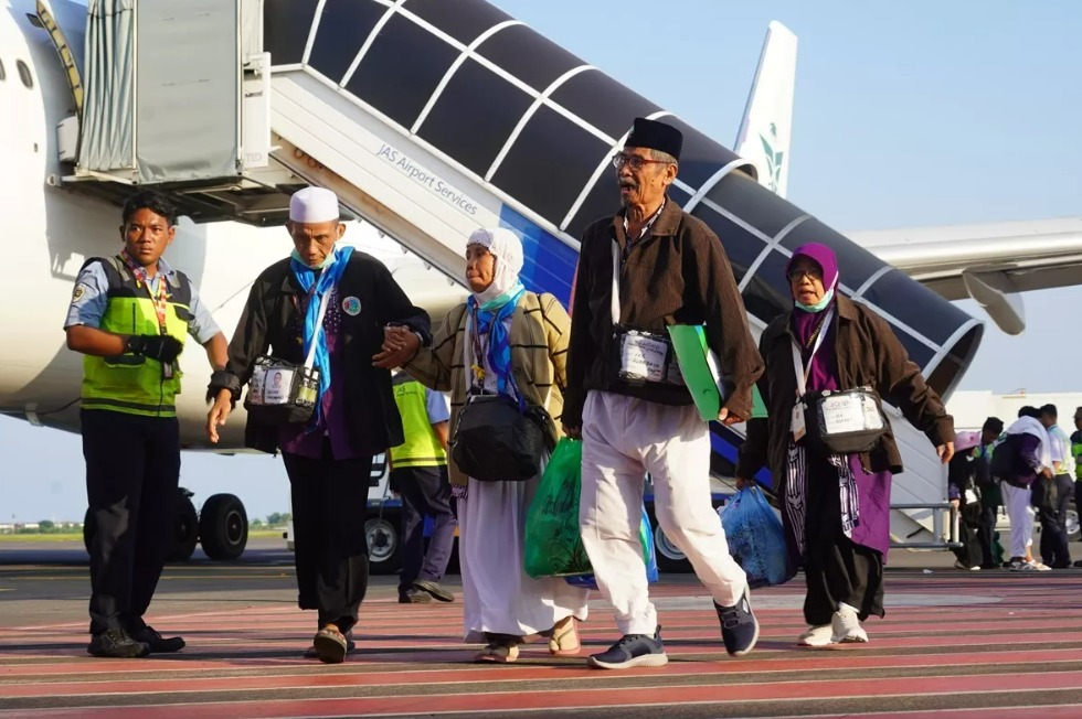 Ilustrasi jamaah haji embarkasi Surabaya.