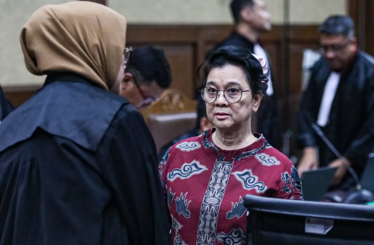 Terdakwa dugaan kasus suap vonis bebas Gregorius Ronald Tannur, Lisa Rachmat menjalani sidang tuntutan di Pengadilan Tipikor, Jakarta, Rabu (28/5/2025).