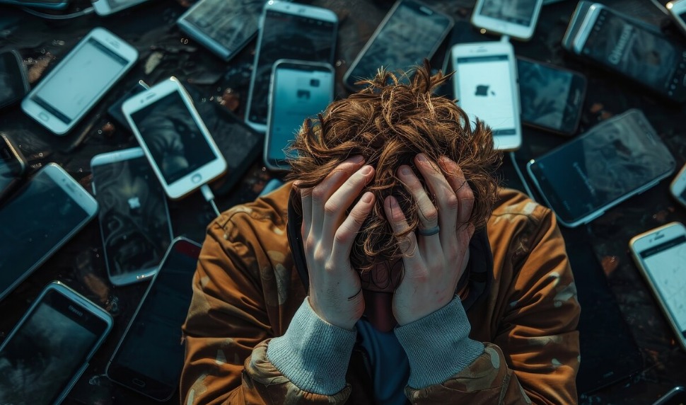 Ilustrasi Digital Anxiety.