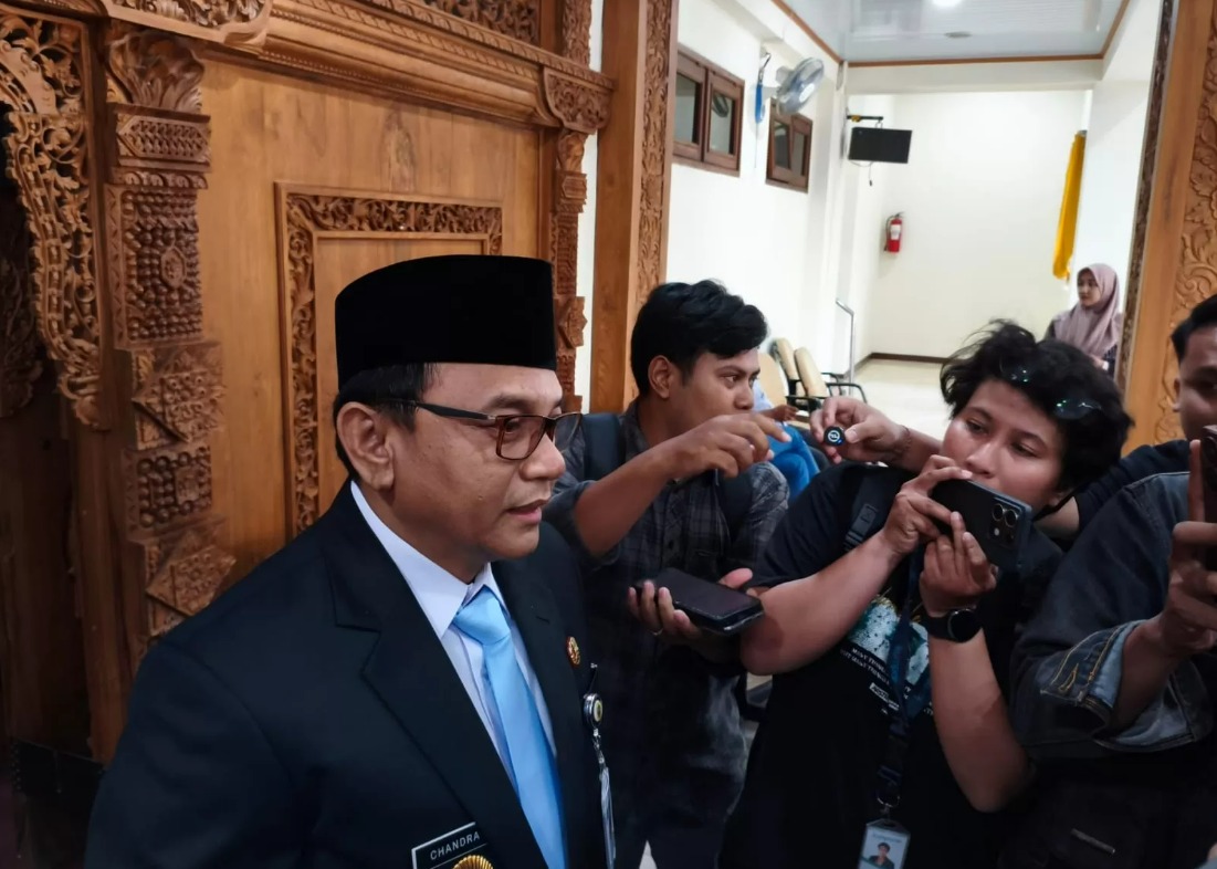 Wakil Bupati Pati Risma Ardhi Chandra saat menghadiri rapat paripurna di gedung DPRD Kabupaten Pati, Jumat (15/8).