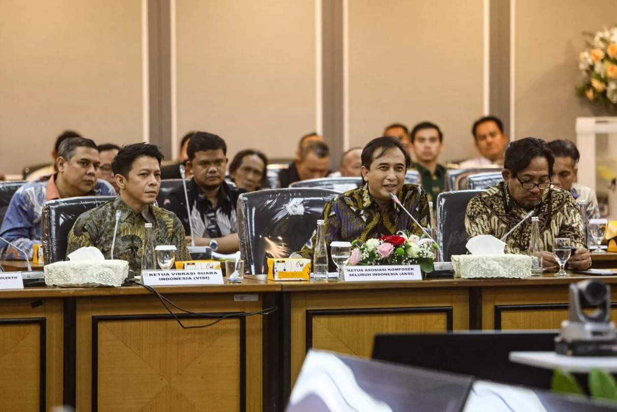 Suasana Rapat Dengar Pendapat Umum (RDPU) dengan Wakil Ketua DPR Sufmi Dasco Ahmad dan Komisi XIII DPR di Kompleks Parlemen, Senayan, Jakarta, Kamis (21/8/2025).