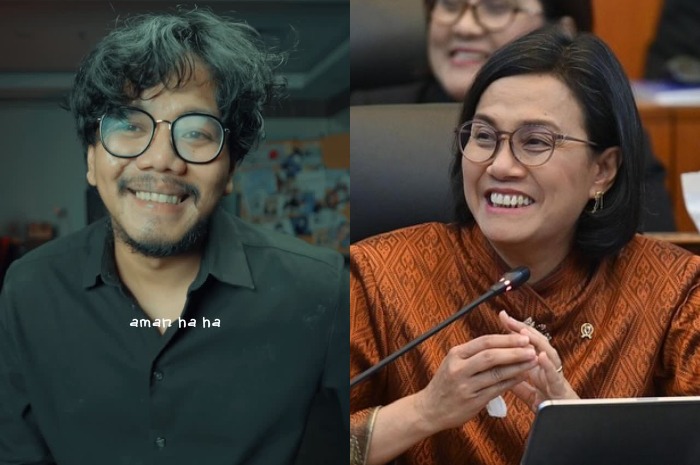 Influencer, Ferry Irwandi (kiri) menyoroti Sri Mulyani (kanan) yang kini turun dari jabatan Menteri Keuangan RI.