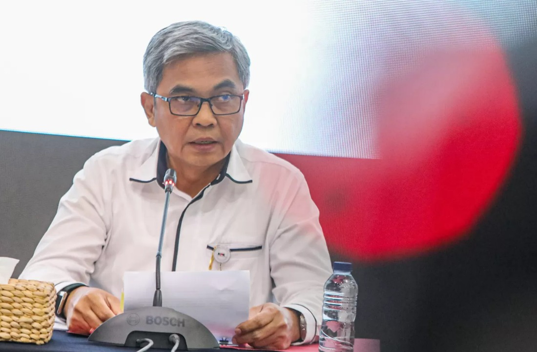 Ketua Komisi Pemberantasan Korupsi (KPK) Setyo Budiyanto menyampaikan paparan saat konferensi pers Kinerja Semester I Tahun 2025 di Gedung Merah Putih KPK, Jakarta, Rabu (6/8/2025).