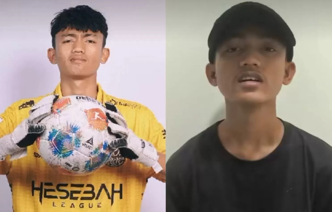 Pesepak bola asal Bandung, Rizky Nur Fadhilah.