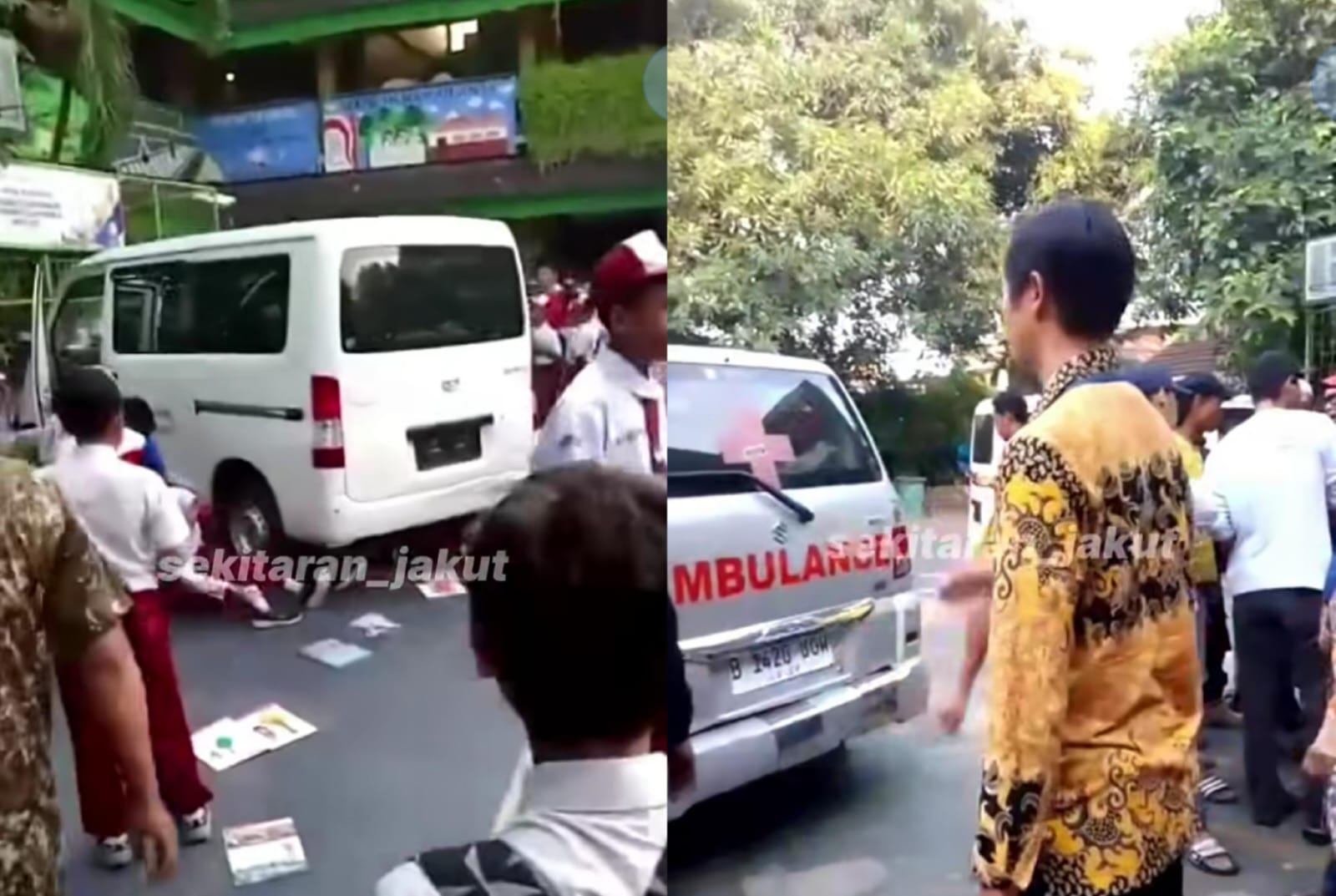 Mobil MBG tabrak siswa SDN 01 Kalibaru Cilincing saat mengantar makanan.