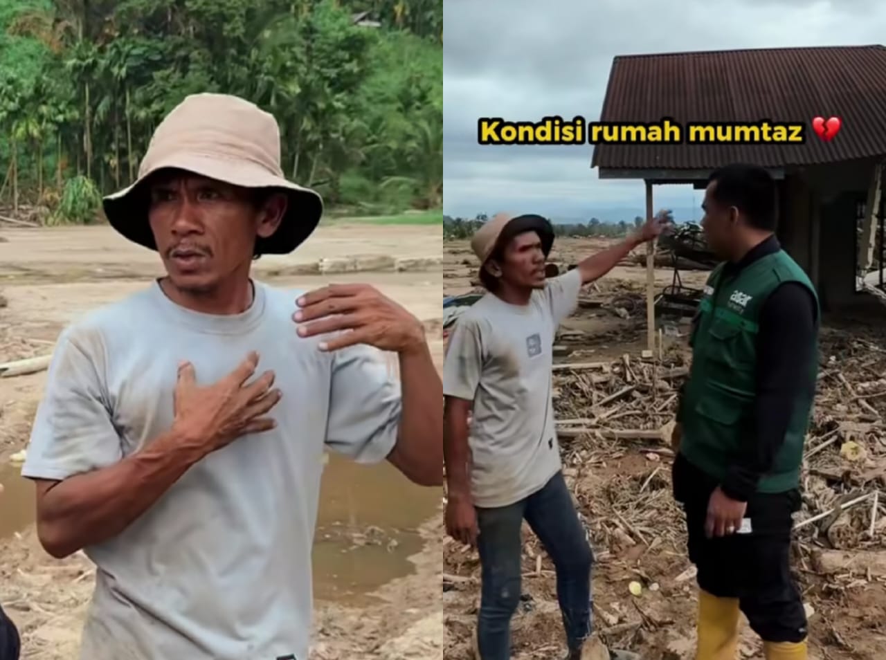 Kesaksian warga Desa Garoga, Tapanuli Selatan saat banjir datang dan menyeret anaknya.