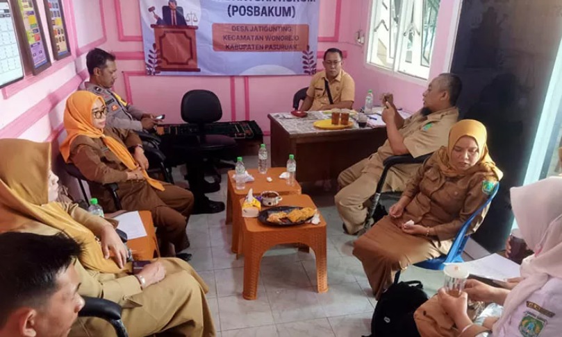 SUDAH TERBENTUK: Posbakum yang ada di Desa Jatigunting, Kecamatan Wonorejo.