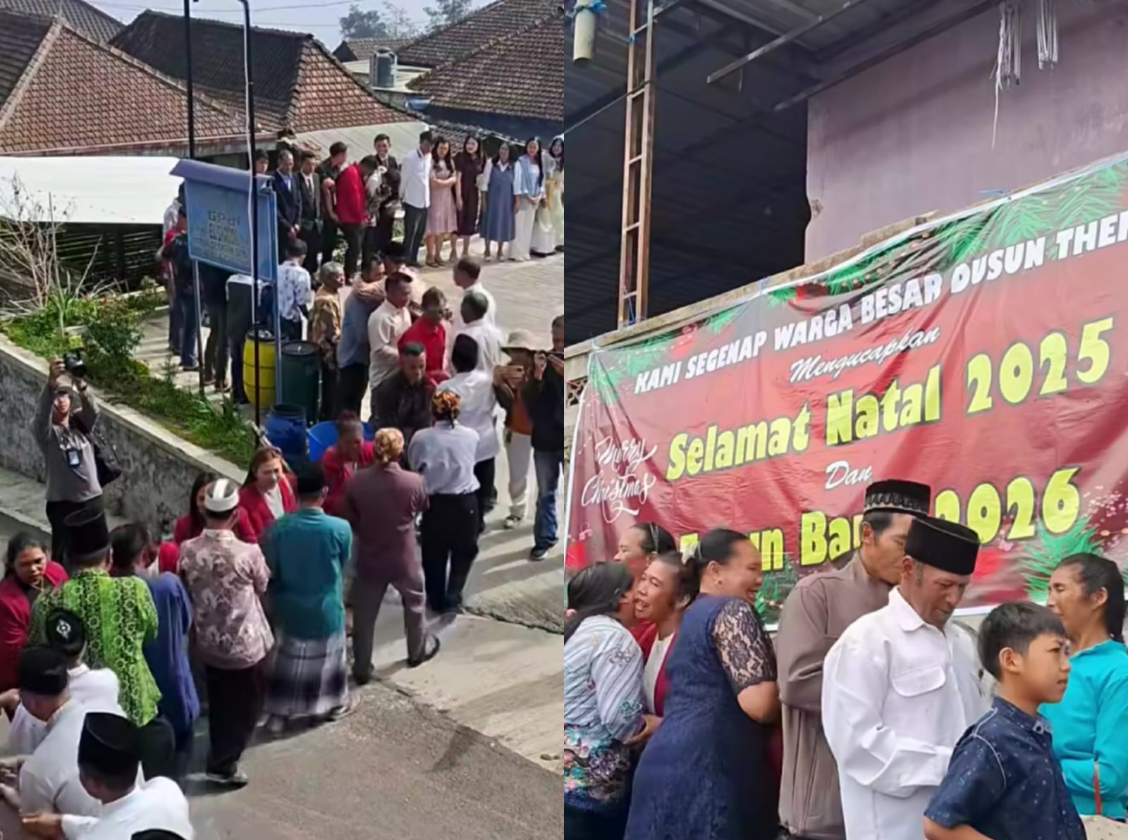 Warga Dusun Thekelan, Kabupaten Semarang yang viral karena toleransinya saat Natal 2025.