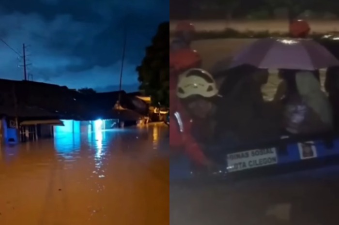 Menyoroti bencana banjir yang melanda kawasan Kota Cilegon, Banten, pada Jumat, 2 Januari 2026 malam. (Instagram.com/@bantenraya)
