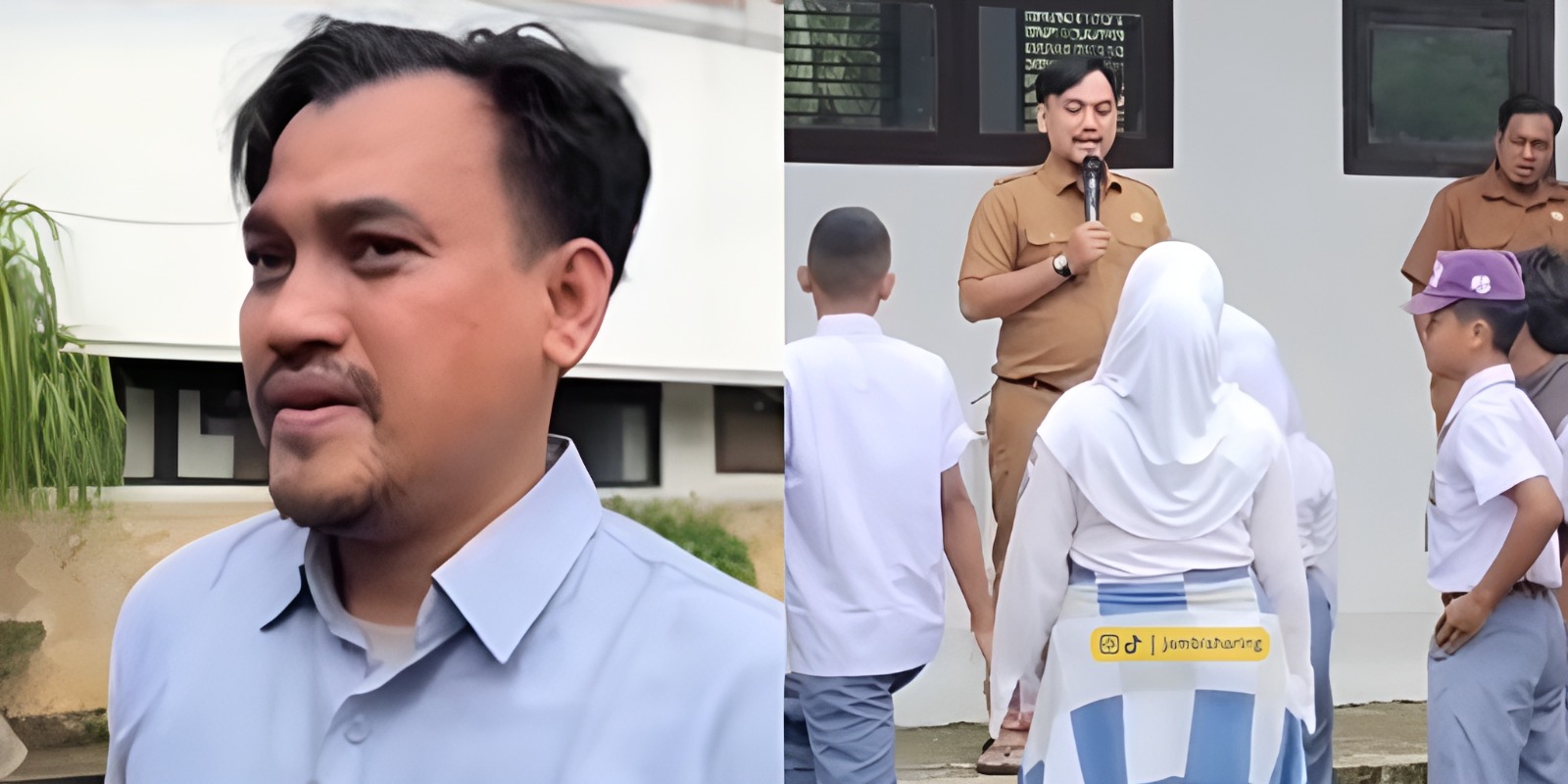 Menyoroti insiden aksi saling pukul seorang guru dengan siswanya di SMK Jambi yang viral di medsos. (Instagram.com/@jambisharing)