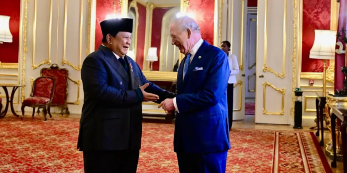 Presiden Prabowo Subianto bertemu dengan Raja Charles III di Lancaster House, London, Inggris, Rabu (21/1).