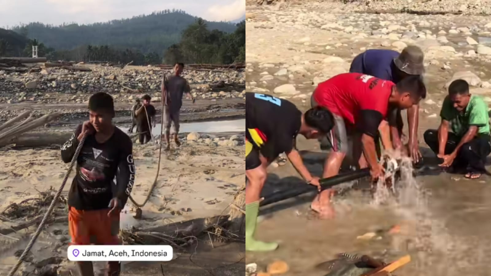 Warga Kampung Jamat, Aceh Tengah mengalami krisis air bersih dua bulan pascabanjir.