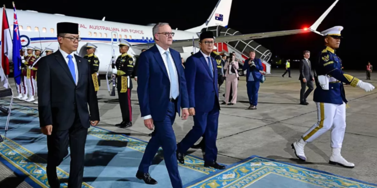 Perdana Menteri Australia Anthony Albanese tiba di Indonesia