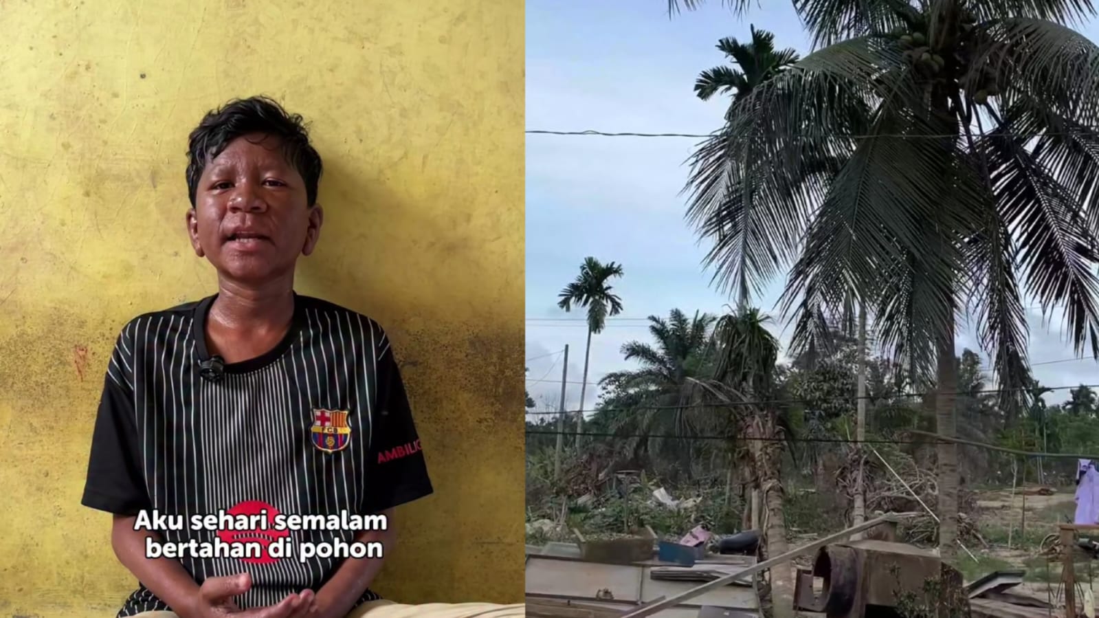 Cerita Reza, anak dari Desa Geudumbak, Aceh Utara saat banjir datang pada akhir November 2025. 