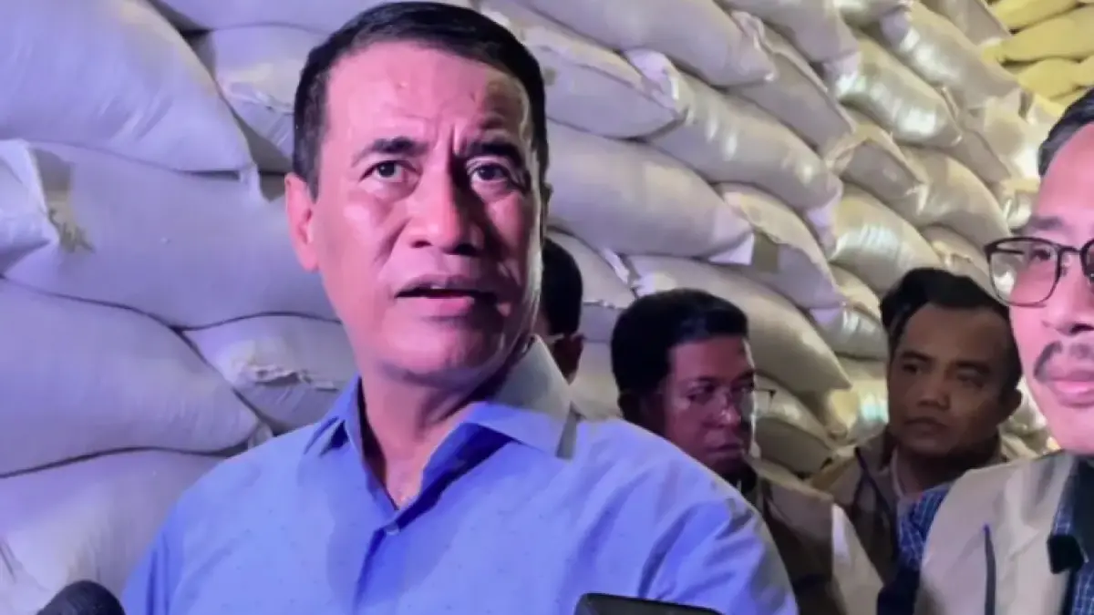 Menteri Pertanian (Mentan) Andi Amran Sulaiman sebut stok beras RI aman untuk hadapi gejolak geopolitik dan El Nino. (Istimewa)