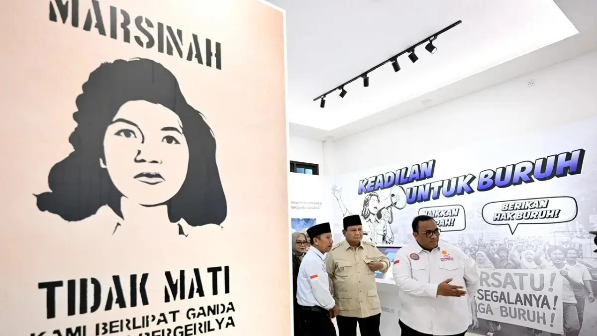 Presiden Prabowo Subianto meresmikan Museum Marsinah di Nganjuk, Jatim, pada Sabtu (16/5). (BPMI Setpres)