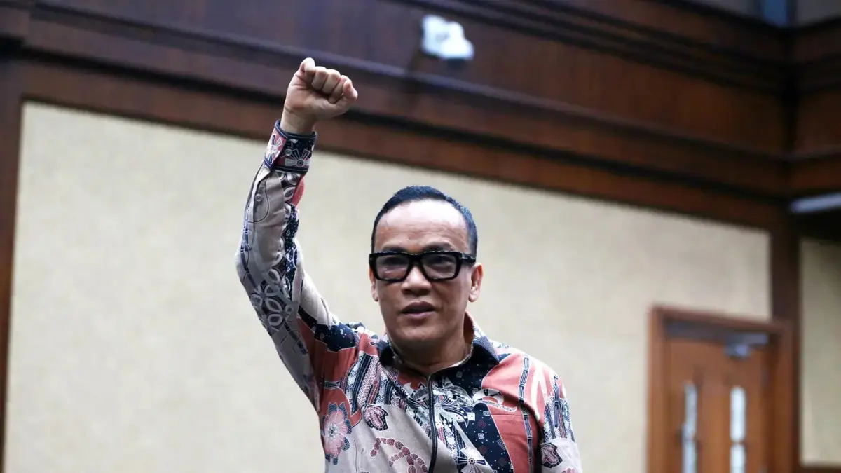 Terdakwa kasus dugaan pemerasan dalam pengurusan sertifikat K3 di Kementerian Ketenagakerjaan Immanuel Ebenezer alias Noel menjalani sidang beragendakan tuntutan Jaksa di Pengadilan Tipikor, Jakarta, Senin (18/5/2026). (Dery Ridwansah/JawaPos.com)
