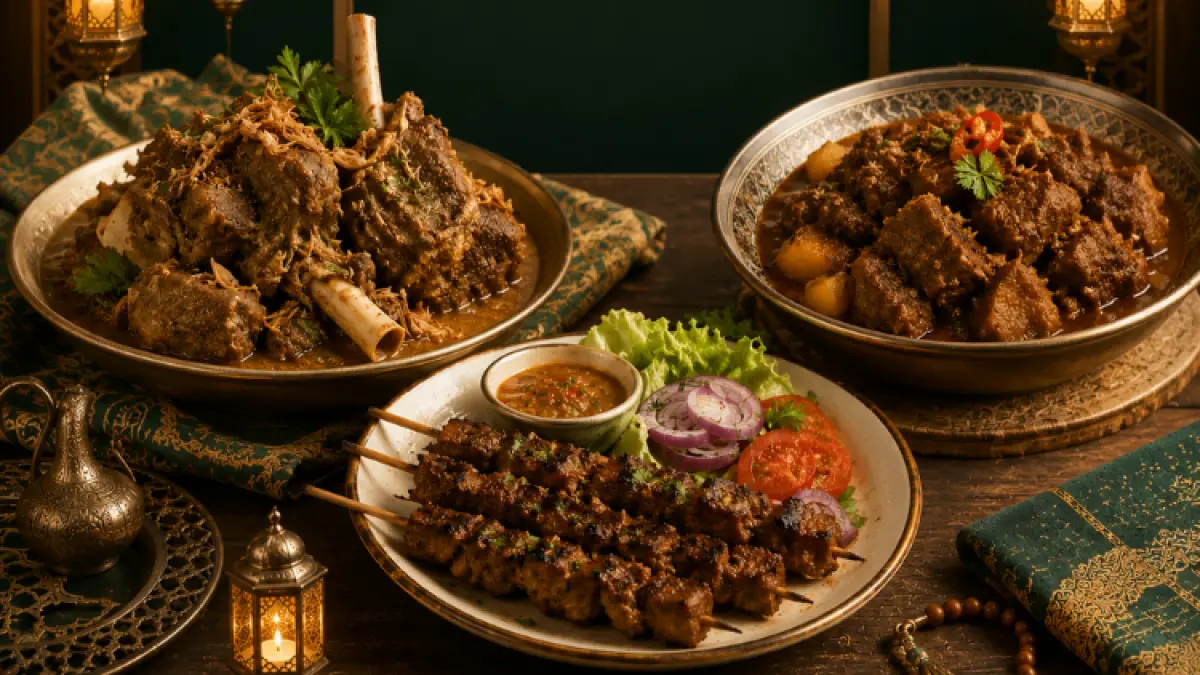 Ilustrasi Olahan Daging Kurban (AI)