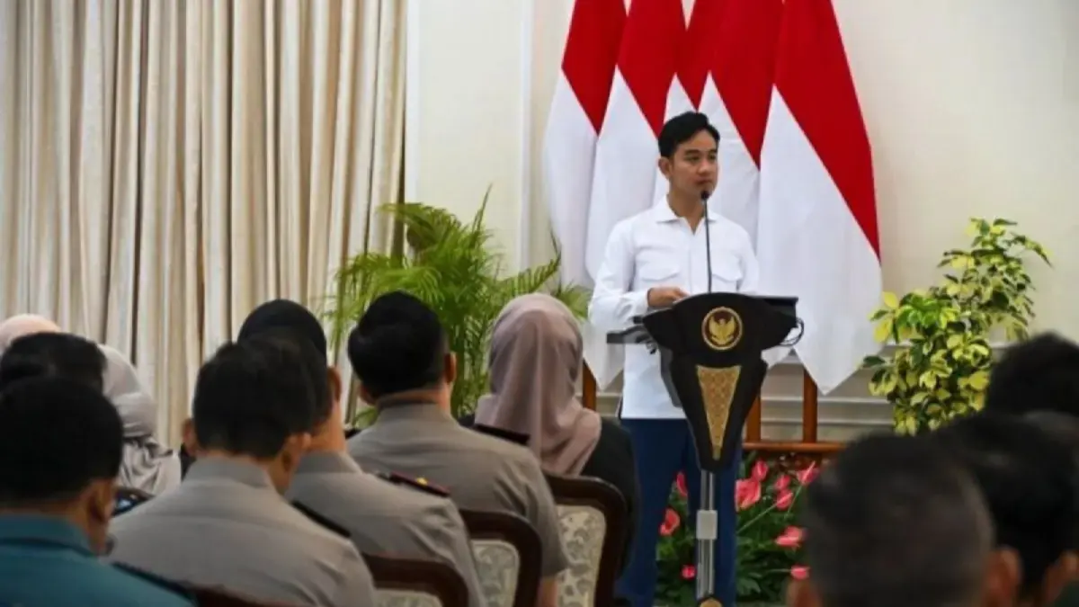 Wakil Presiden Gibran Rakabuming Raka memberikan pembekalan kepada peserta Pendidikan Pemantapan Pimpinan Nasional (P3N) XXVII dan Pendidikan Penyiapan dan Pemantapan Pimpinan Nasional (P4N) LXIX Lembaga Ketahanan Nasional (Lemhanas) RI 2026 di Istana Wakil Presiden, Jakarta, Rabu (3/6/2026). ANTARA/HO-BPMI Setwapres/