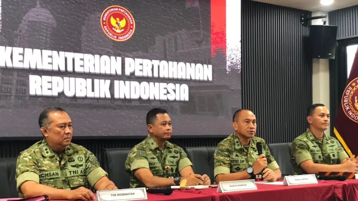 Kemhan menyampaikan penjelasan terkait sejumlah peserta latsarmil yang meninggal dunia sepekan belakangan. Total sudah 5 Persita kehilangan nyawa. (Sahrul Yunizar/JawaPos.com)