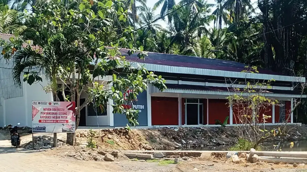 Kopdes Merah Putih yang sempat viral tersebut berada di Desa Sidodadi, Kecamatan Gedangan, Kabupaten Malang/(Radar Malang)