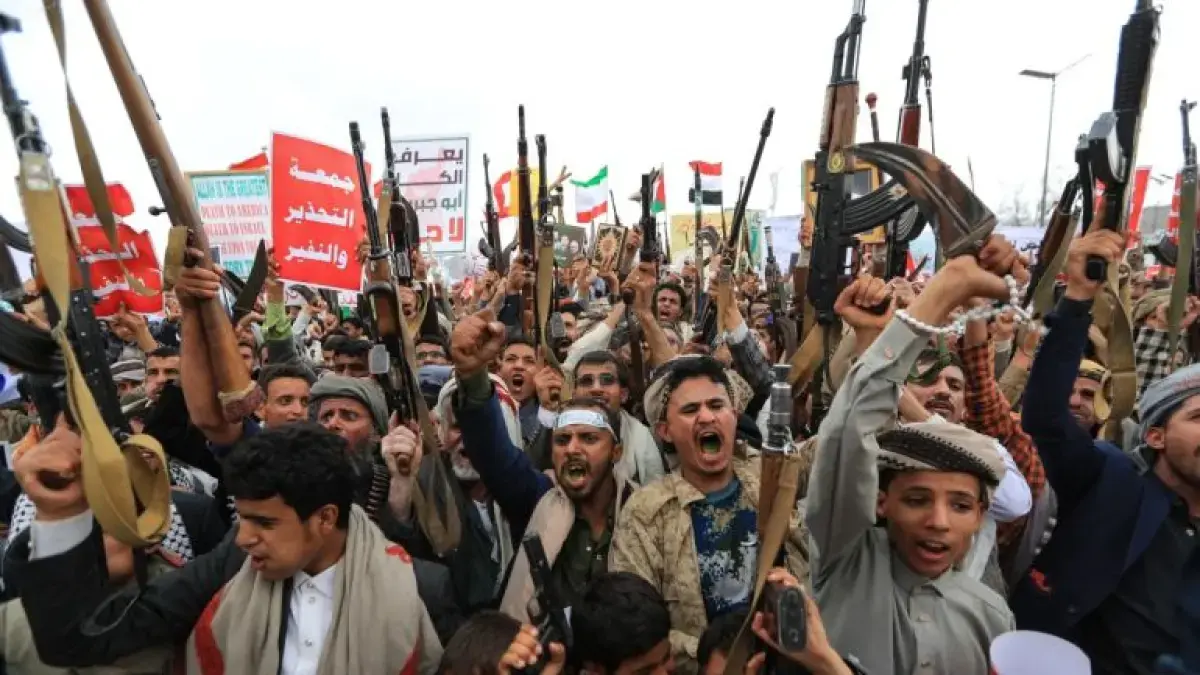 Ilustrasi milisi bersenjata di Yaman, Houthi, yang didukung Iran. (Al-Jazeera)