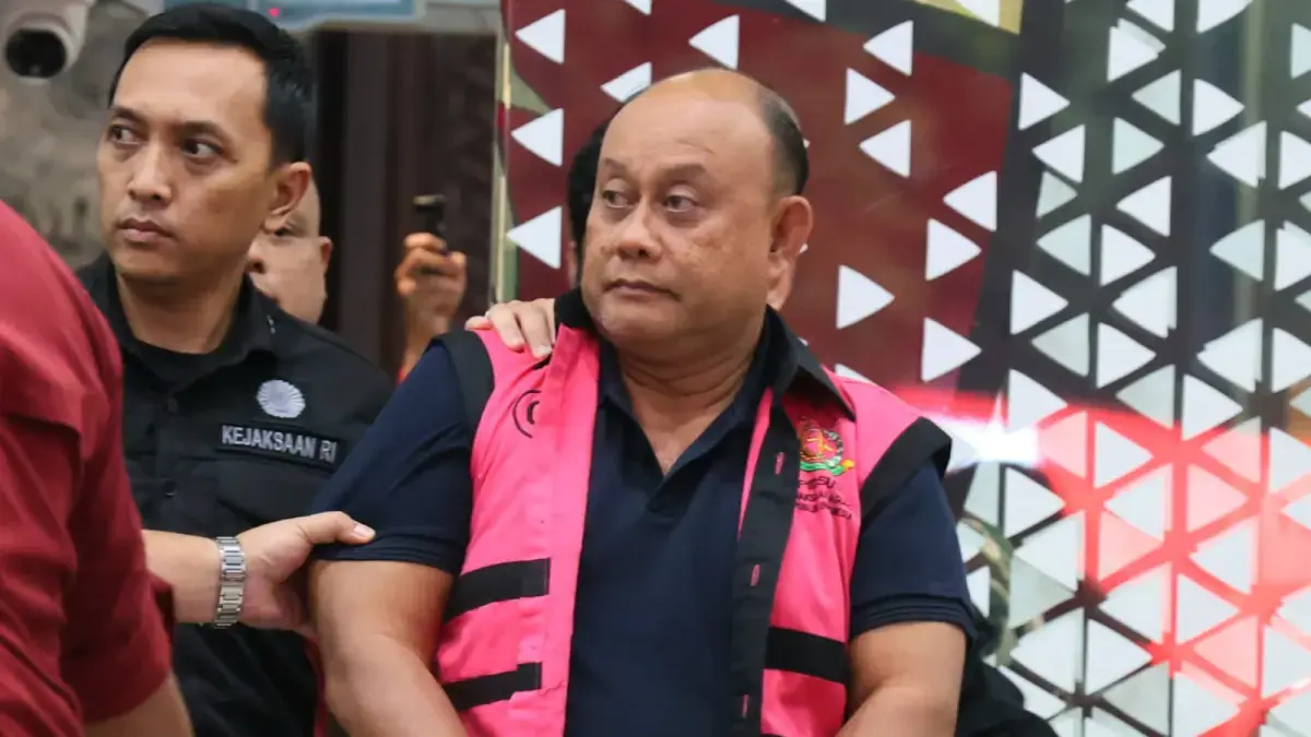 Mantan kepala Dadan Hindayana resmi di tahan Kejaksaan Agung, Jakarta, Rabu (3/6/2026). (Dery Ridwansah/ JawaPos.com)