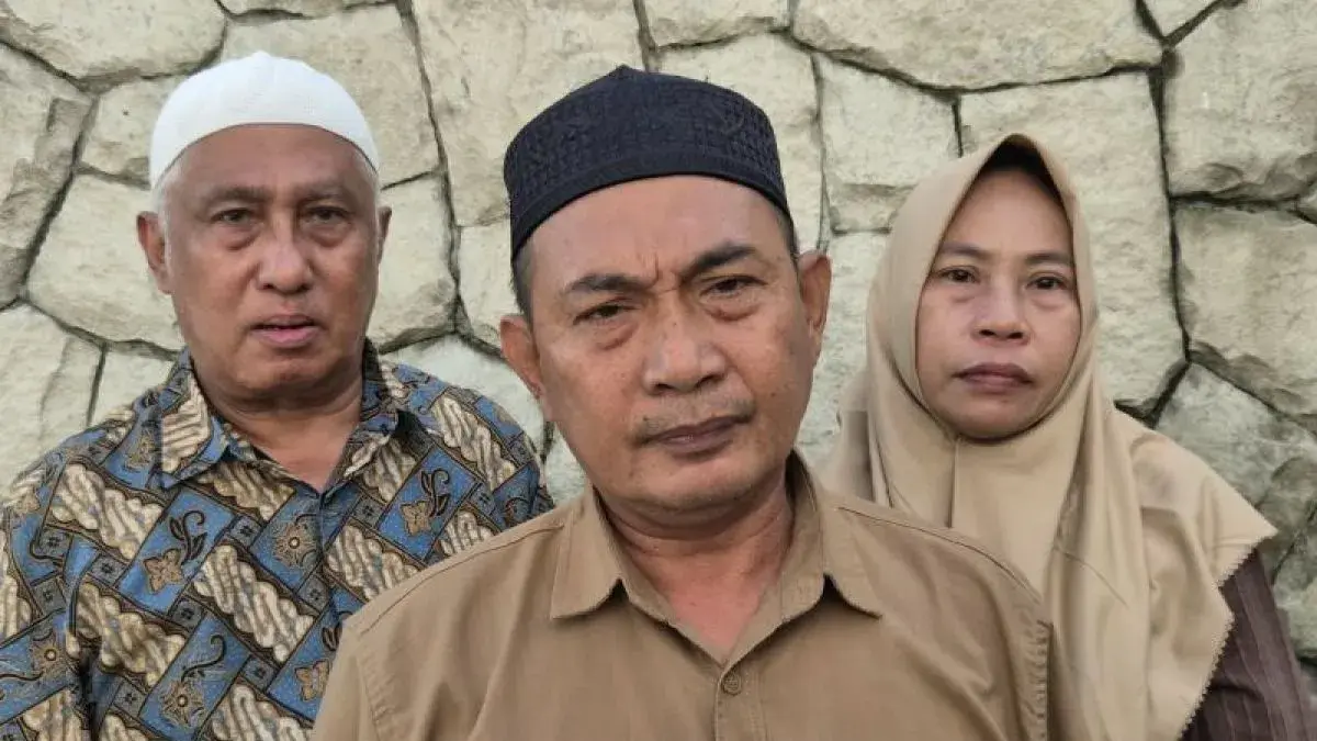 Orang tua almarhum Affan Kurniawan, Zulkifli, memberikan keterangan terkait setahun kematian anaknya. (ANTARA/Dokumentasi Pribadi)

