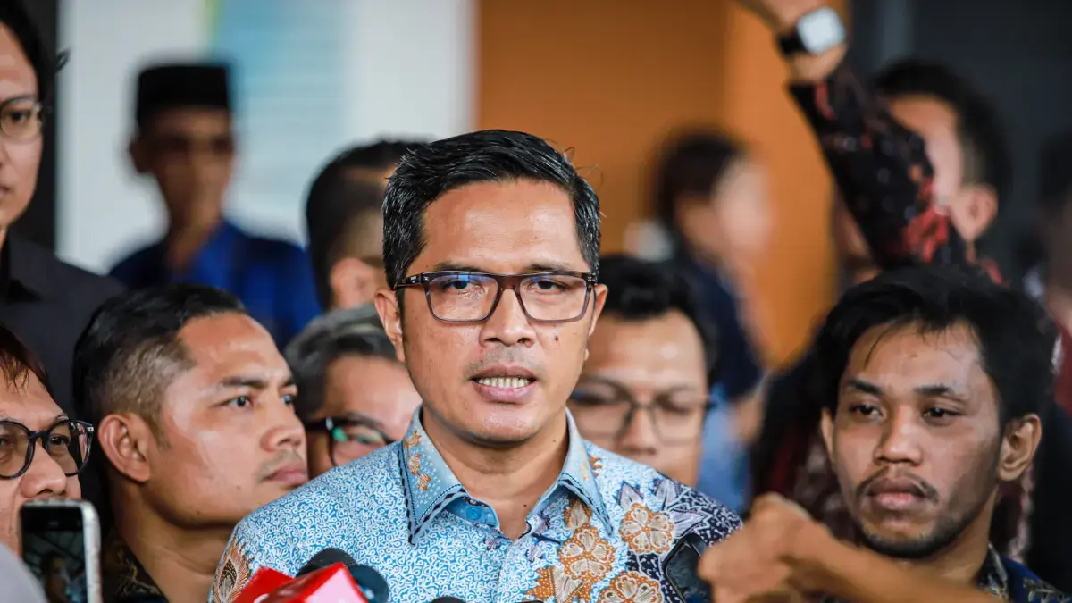 Kuasa hukum Mantan Jampidsus Febrie Adriansyah, Febri Diansyah menghadiri sidang praperadilan di Pengadilan Negeri (PN) Jakarta Selatan, Selasa (18/08/2026). (Hanung Hambara/ Jawa Pos)

