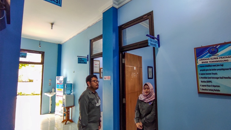Ruangan Klinik Pratama di Kantor BNN Kabupaten Temanggung.
