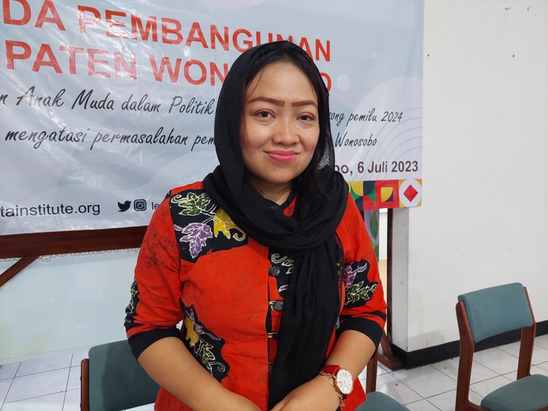 Komisioner Bawaslu Kabupaten Wonosobo Kordinator Divisi Penaganan Pelanggaran dan Data Informasi Eko Fifin Haryanti.