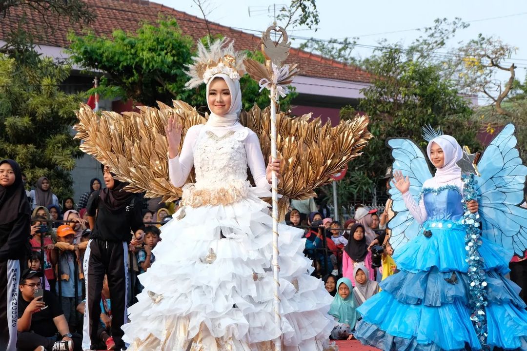 Pawai kemerdekaan digelar di Kabupaten Temanggung Sabtu (19/8/2023).