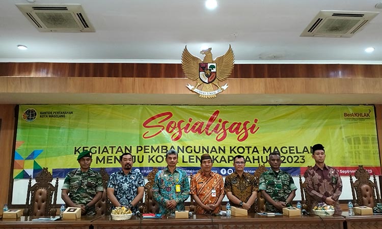 Kantor Pertanahan Kota Magelang mengadakan sosialisasi Program Kota Lengkap, Jumat (29/9/2023) di aula Adipura Kencana Pemkot Magelang