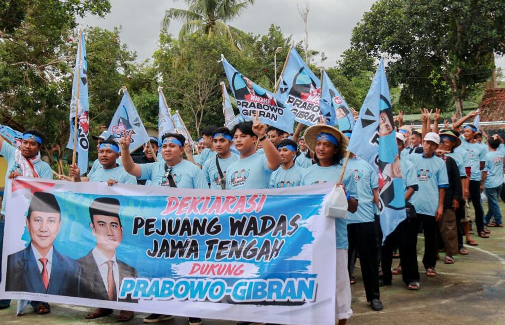 Petugas Rakyat dan Berdaulat, Warga Wadas Jateng Dukung Prabowo-Gibran. (dok/ikl)