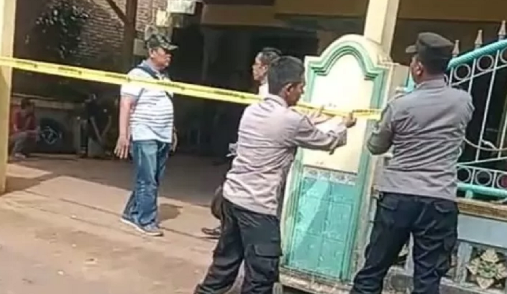 TKP penusukan perangkat Desa Giling, Kecamatan Gunungwungkal, Kabupaten Pati, hingga tewas, Selasa (16/1/2024).