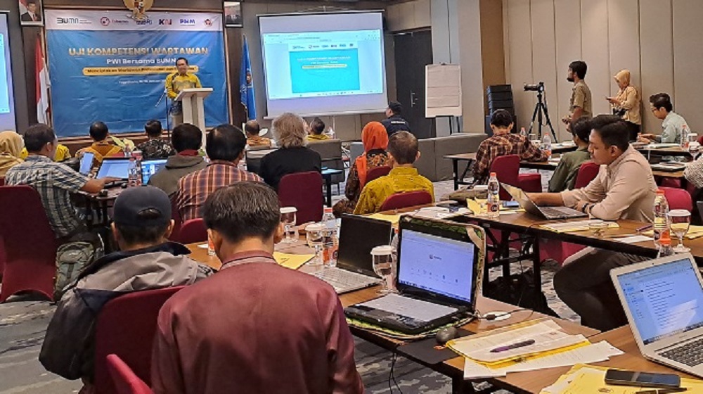 Pembukaan Uji Kompetensi Wartawan (UKW) yang digelar PWI dan BUMN di Forriz Hotel Jogjakarta, Kamis (18/1/2024)