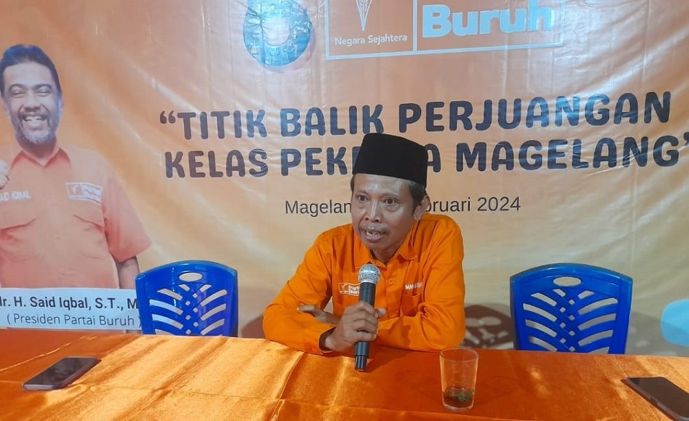 Caleg dapil 6 DPR RI dari Partai Buruh nomor 1, Makiran, siap perjuangkan para buruh.