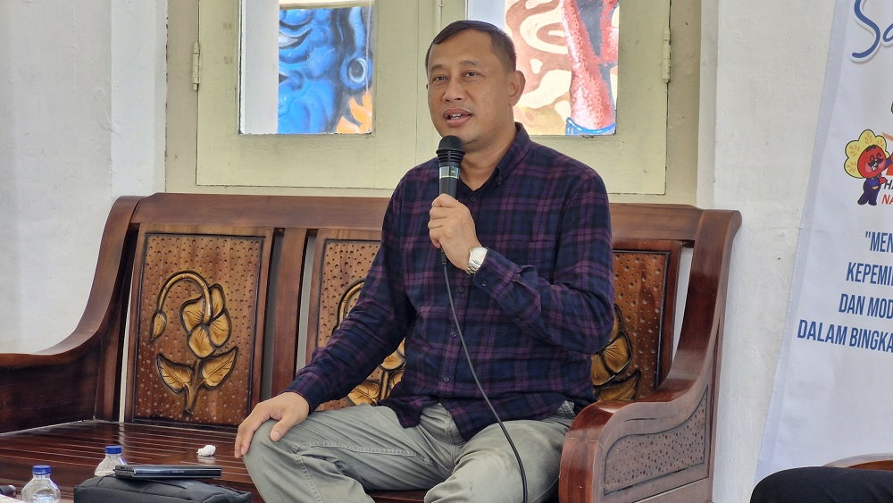Akhmad Fauzin saat sarasehan PWI Kota Magelang dalam rangka HPN 2024.