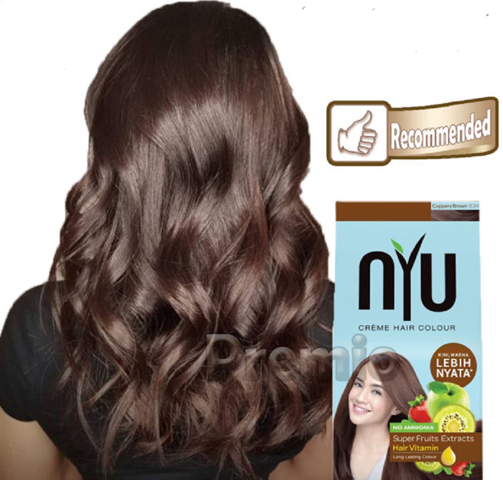 Cat rambut untuk uban yang bagus di urutan pertama adalah Nyu Creme Hair Colour.