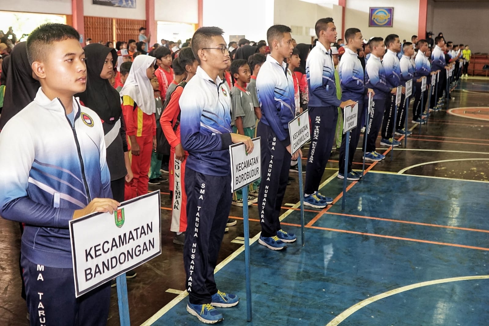 Pembukaan Popda Kabupaten Magelang 2024 di Gedung Olahraga SMA Taruna Nusantara Magelang, Senin (4/3/2024).