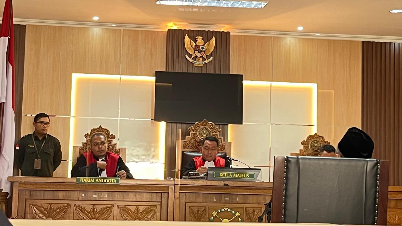Sidang perdana kasus tindak pidana pemilu dengan terdakwa Riswahyu Raharjo digelar Rabu (13/3/2024) di Pengadilan Negeri Wonosobo.