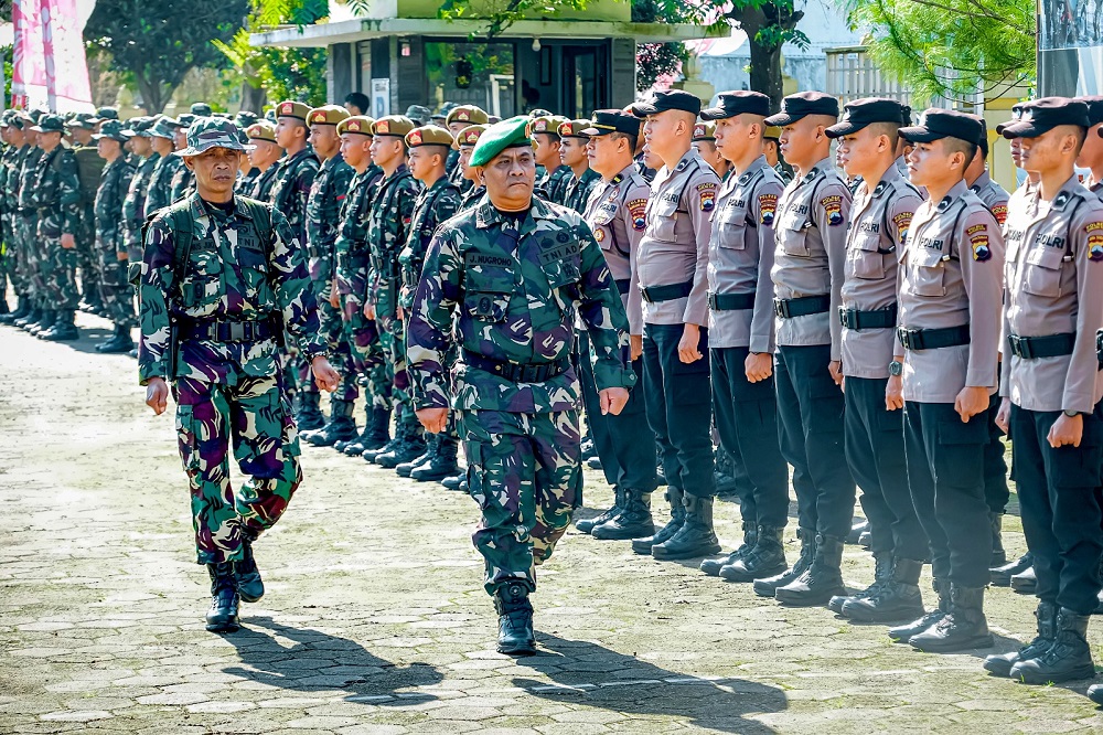 Program TNI Manunggal Membangun Desa (TMMD) Sengkuyung Tahap I tahun 2024 tingkat Kota Magelang resmi ditutup,Rabu (20/3/2024).