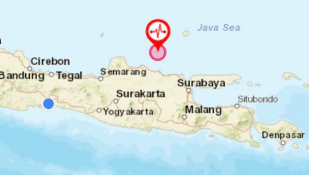 Gempa bumi yang terjadi di Tuban Jawa Timur dengan kekuatan magnitudo 6.0