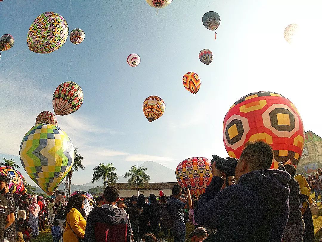 Festival balon yang merupakan rangkaian Festival Mudik yang diadakan tahun lalu di Wonosobo.