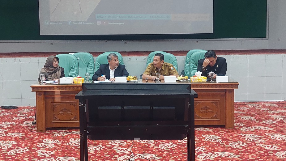 Rapat penanggulangan DBD di Graha Bumi Phala, Senin (1/7/2024) yang dihadiri instansi terkait Pemkab Temanggung.