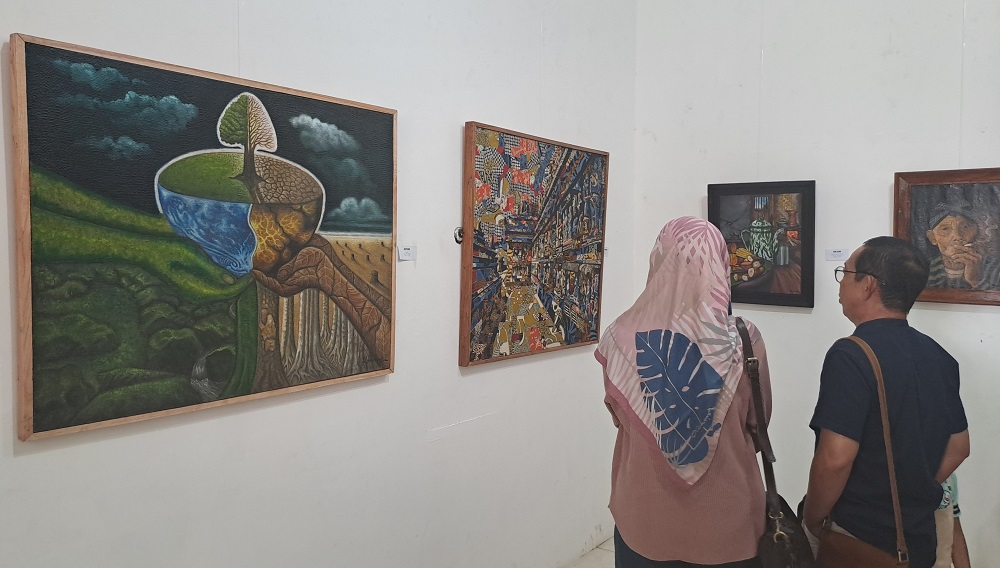 Kelompok Seni Rupa Sang Aji menggelar pameran lukisan bertajuk Babak Baru di Loka Budaya, Kota Magelang.