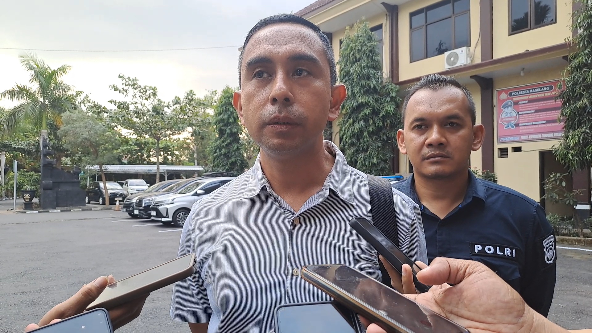 Kasat Reskrim Polresta Magelang Kompol Rifeld Constantien Baba saat ditemui di Polresta Magelang, Kamis (1/8/2024) sore.  &nbsp;
