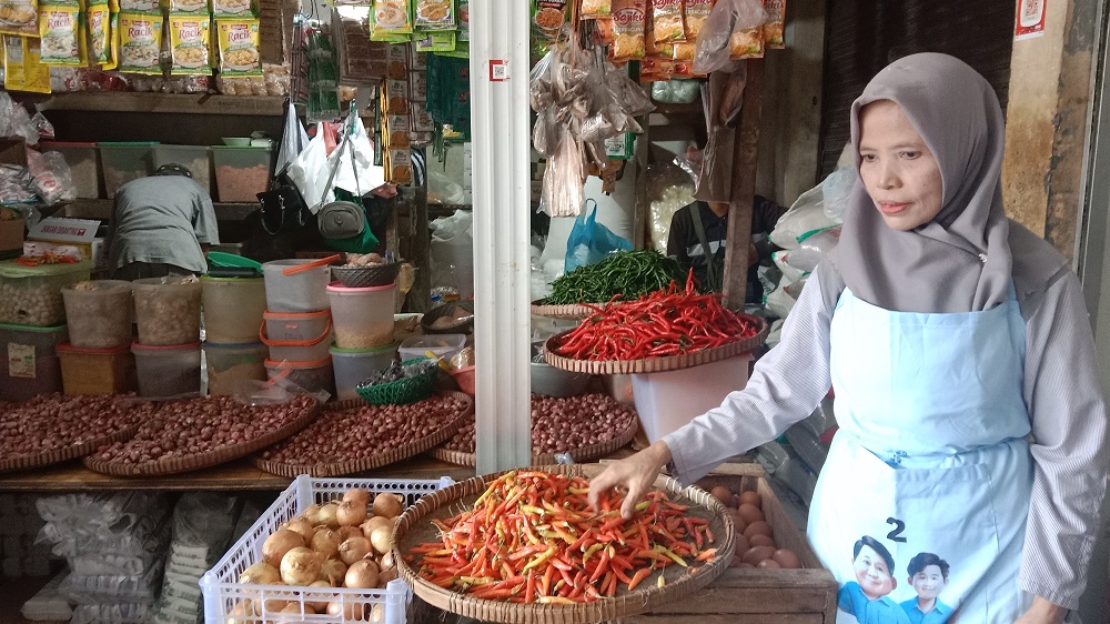 Harga cabai di pasar tradisional Kota Magelang menyentuh Rp 60.000 per kg.