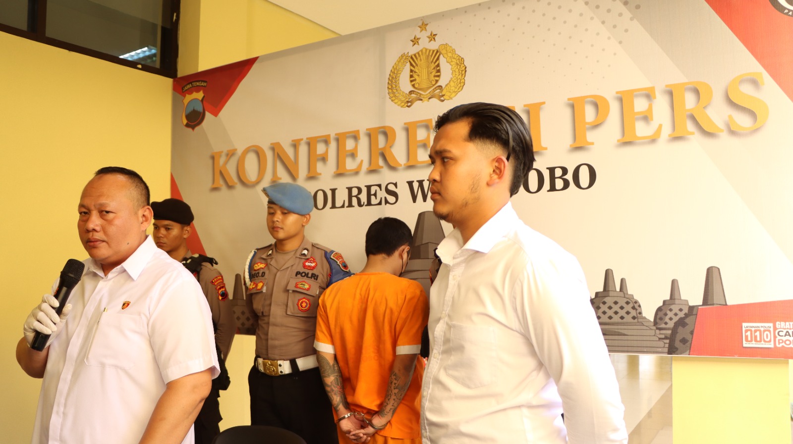 Satu dari tiga tersangka pengeroyok ditangkap Polres Wonosobo.